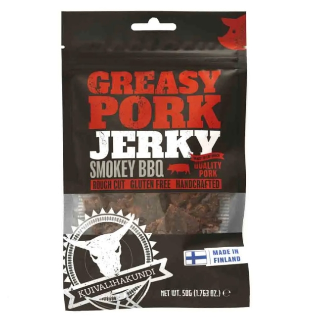 Greasy Pork Jerky Smokey BBQ 50g