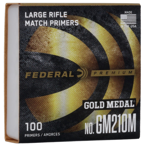 Federal Gold Medal Centerfire Large Rifle Primer .210 Clam - 100st