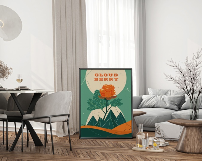 Cloud Berry Retro juliste