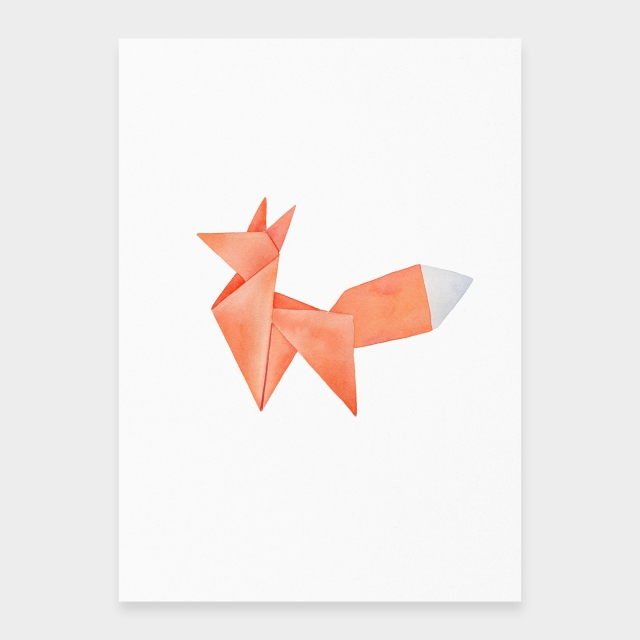 Punaketun origamityyli